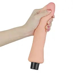Реалістичний вібратор Real Softee Vibrator 9" тілесний - мініатюра 8