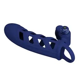 Насадка на пеніс Pretty Love Powerful ring, 18.8 см (синій)