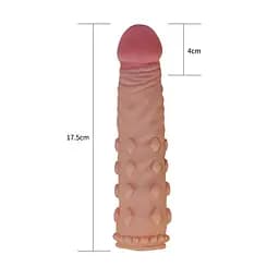 Насадка на пеніс Lovetoy Pleasure X-Tender Series 17.5 см тілесний - мініатюра 4