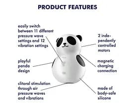 Вакуумний стимулятор Satisfyer Pocket Panda - мініатюра 8