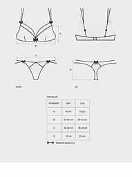 Комплект мереживної білизни Obsessive Intensa S/M чорний - мініатюра 6