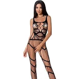 Бодистокинг Passion BS058 комбинезон очень воздушный S/M/L black