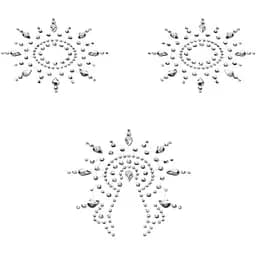 Пестіс з кристалів Petits Joujoux Gloria set of 3 Silver прикраса на груди та вульву One size