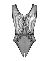 Сітчастий бодістокінг із доступом Obsessive B115 teddy чорний S/M/L - мініатюра 6