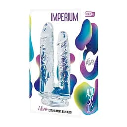 Прозорий фалоімітатор Alive Imperium Jelly Dildo для подвійного проникнення Alive SO6024 97516 - мініатюра 2