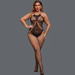 Бодістокінг з відкритою спиною L-XXL Чорний