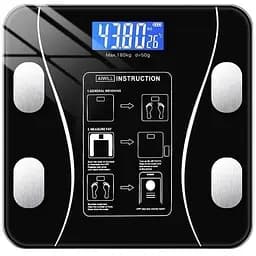 Смарт-весы Smart Scale напольные фитнес весы 25x25 см 180 кг Черный
