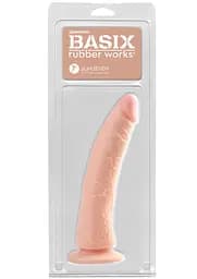 Фалоімітатор Basix Slim 18 см тілесний - мініатюра 4