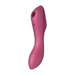 Вакуумний стимулятор клітора з вібрацією Satisfyer Curvy Trinity 3 червоний - мініатюра 5