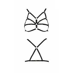 Бюстгальтер стрепи ARMANDA BRA black - Passion Exclusive L/XL - мініатюра 5