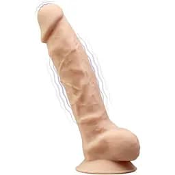 Вібратор Silexd Premium Silicone Dildo Model 1 Size 8 LRS 20 см тілесний