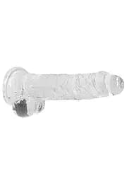 Фалоімітатор Realrock Dildo прозорий 21см - мініатюра 4