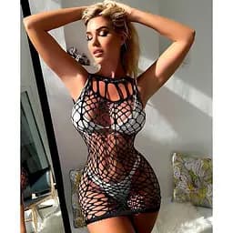 Міні-сукня з великою сіткою спокуслива S/M/L K000874