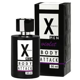Чоловічі парфуми з феромонами Aurora X Phero Men Body Attack Violet 50 мл - мініатюра 1