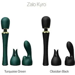 Вібромасажер із насадками Zalo Kyro Wand Obsidian Black - мініатюра 9