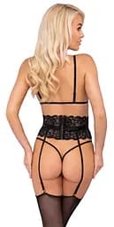 Комплект Kissable Suspender Set S/M чорний - мініатюра 2