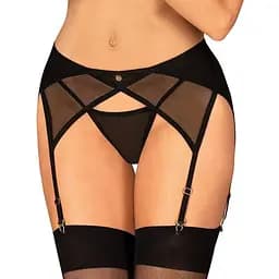 Пояс для чулок Obsessive Nesari XS/S черный