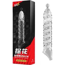 Насадка Passion Crystal Skin Penishulle Vibro с вибрацией для увеличения пениса (4821002030040)