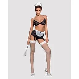 Еротичний костюм покоївки Obsessive Maidme Set 5pcs L/XL - мініатюра 3