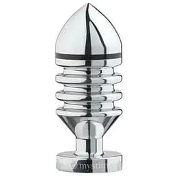 Металлическая анальная пробка Mystim Hector Helix S для электростимулятора диаметр 4 см