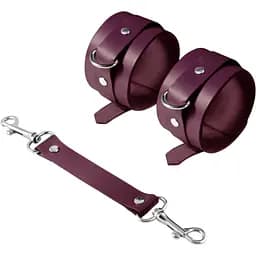 Наручники Feral Feelings - Hand RestRaints, натуральная кожа, бургунди