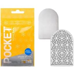 Мастурбатор Tenga Pocket Spark Beads белый