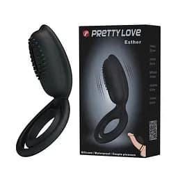 Ерекційне кільце Pretty Love Esther 10.5 см чорний - мініатюра 8