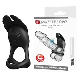 Віброкільце для пари Pretty Love Silas, чорне PRETTY LOVE BI-210318 103658