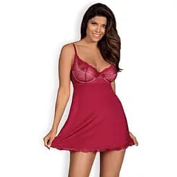 Сексуальний комплект Obsessive Rosalyne S/M бордовий