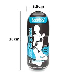 Мастурбатор Lovetoy Sex In A Can Mouth Stamina Tunnel Vibrating з вібрацією тілесний - мініатюра 2