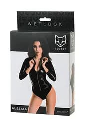 Боді Glossy Alessia Wetlook L чорний - мініатюра 6