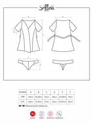 Еротичний комплект Obsessive Alluria robe S/M чорний - мініатюра 5