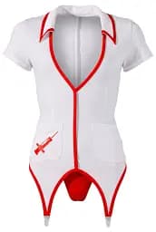 Еротичний костюм Cottelli Costumes Nurse Outfit, L (білий) - мініатюра 3