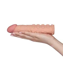 Насадка на член Pleasure X-Tender Penis Sleeve Flesh 2 LOVETOYS 66-LV1054 99086 - мініатюра 4