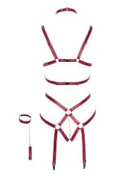 Бондажний набір Bad Kitty Naughty Toys Bondage Body S/M червоний - мініатюра 8