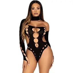 Боди Leg Avenue Seamless thong back bodysuit Black One Size