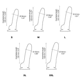 Реалістичний фалоімітатор Strap-On-Me Sliding Skin Realistic Dildo Vanille - XXL, рухливий ефект - мініатюра 8