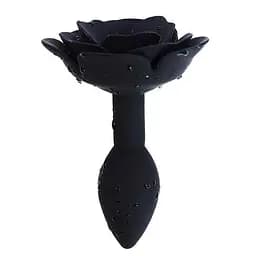 Силіконова анальна пробка Rose від SILICON 11 см Чорний K0633-2 - мініатюра 2