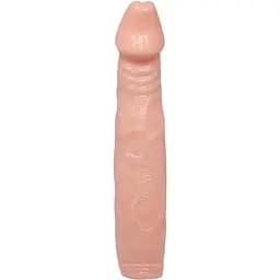 Насадка на пеніс із вібрацією Baile Silicone Sleeve 18 см тілесний