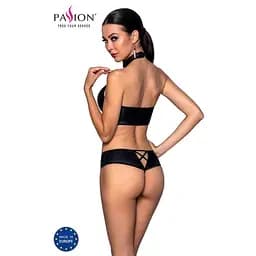 Комплект із еко-шкіри Passion Nancy Bikini black L/XL - мініатюра 2