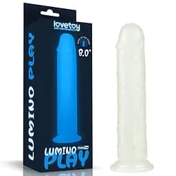 Фалоімітатор неоновий Lumino Play Dildo 21 см синій - мініатюра 2