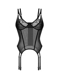 Корсет Obsessive Arrowel S/M чорний - мініатюра 3
