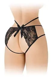 Трусики з відкритою попкою Fashion Secret Nadia Black One size - мініатюра 2