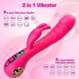 Вібратор Кролик вагінальний силіконовий Satisfyer 22.3 см з 9 режимами Рожевий - мініатюра 7
