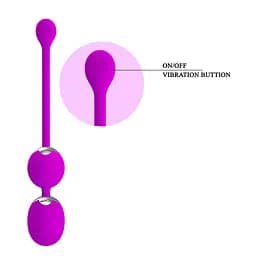 Вагінальні віброкульки Pretty Love Willie Vibrating Kegel Balls Purple - мініатюра 6