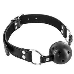 Дышащий кляп Fetish Tentation Rigid Gag Ball (Black): Максимальная безопасность и надежный контроль