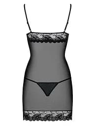 Еротичний комплект Obsessive Wonderia chemise S/M чорний - мініатюра 6