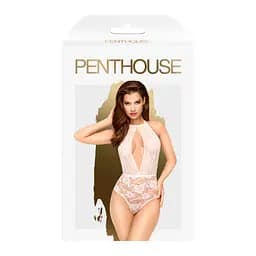 Еротичний боді з глибоким вирізом TOXIC POWDER білий Penthouse m/l - мініатюра 3