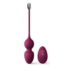 Вагінальні кульки Dorcel Love Balls Plum, вібрації і рухи внутрішньої кульки, пульт ДУ - мініатюра 2
