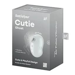 Вакуумний кліторальний стимулятор з вібрацією Satisfyer Cutie Ghost White Satisfyer SX0573 99366 - мініатюра 5